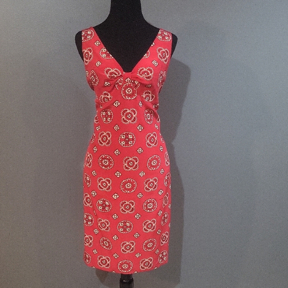 Muse bandana print silk dress